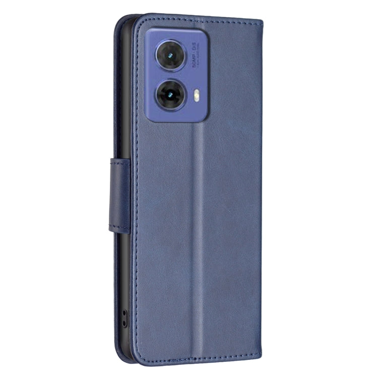 For Motorola Moto G85 Lambskin Texture Pure Color Flip Leather Phone Case