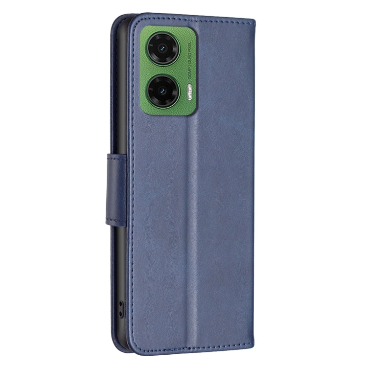 For Motorola Moto G35 Lambskin Texture Pure Color Flip Leather Phone Case