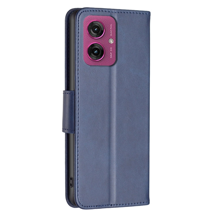 For Motorola Moto G55 Lambskin Texture Pure Color Flip Leather Phone Case