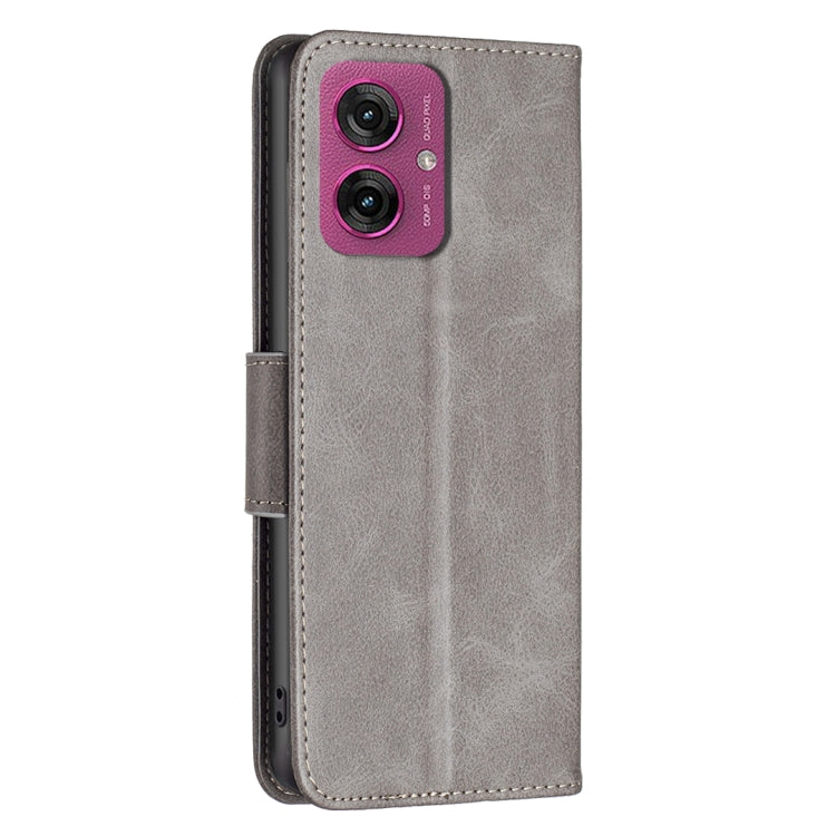 For Motorola Moto G55 Lambskin Texture Pure Color Flip Leather Phone Case