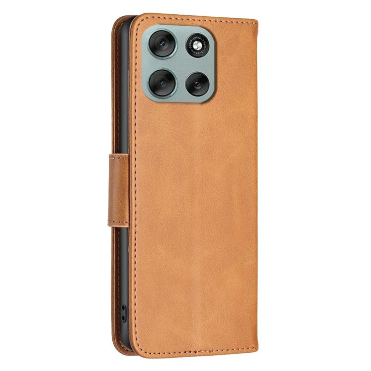 For Motorola Moto G56 5G Lambskin Texture Pure Color Flip Leather Phone Case