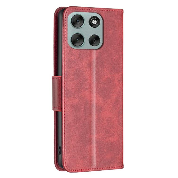 For Motorola Moto G56 5G Lambskin Texture Pure Color Flip Leather Phone Case