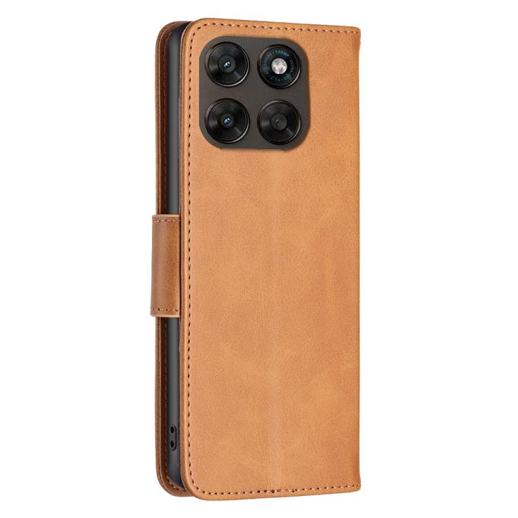 For Motorola Moto G67 5G / G77 5G Lambskin Texture Pure Color Flip Leather Phone Case