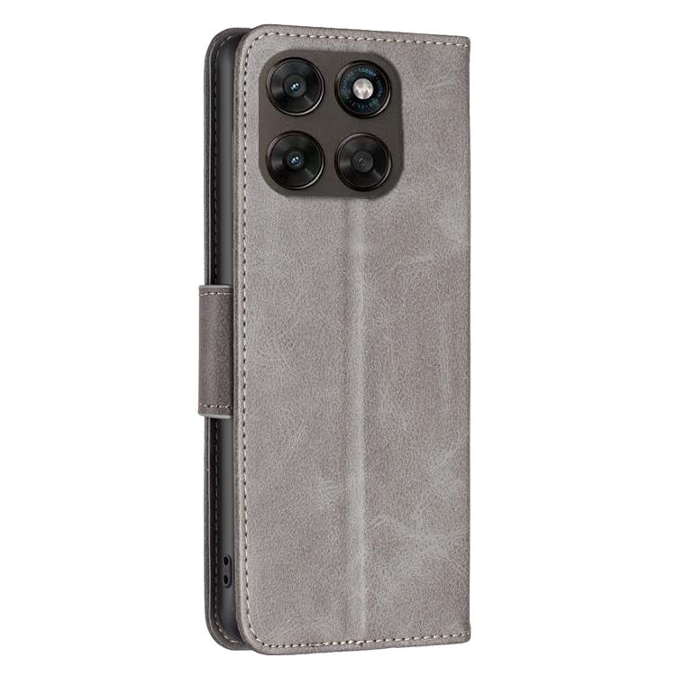 For Motorola Moto G67 5G / G77 5G Lambskin Texture Pure Color Flip Leather Phone Case