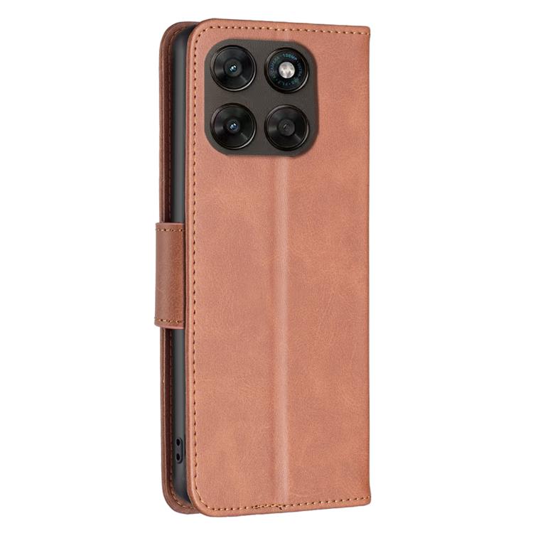 For Motorola Moto G67 5G / G77 5G Lambskin Texture Pure Color Flip Leather Phone Case