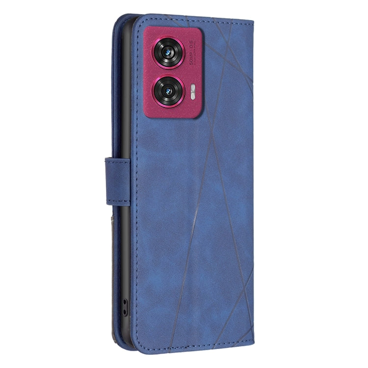 For Motorola Edge 50 Fusion Magnetic Buckle Rhombus Texture Leather Phone Case