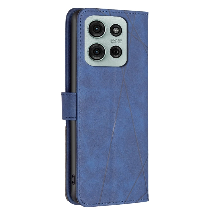 For Motorola Moto G75 5G Magnetic Buckle Rhombus Texture Leather Phone Case