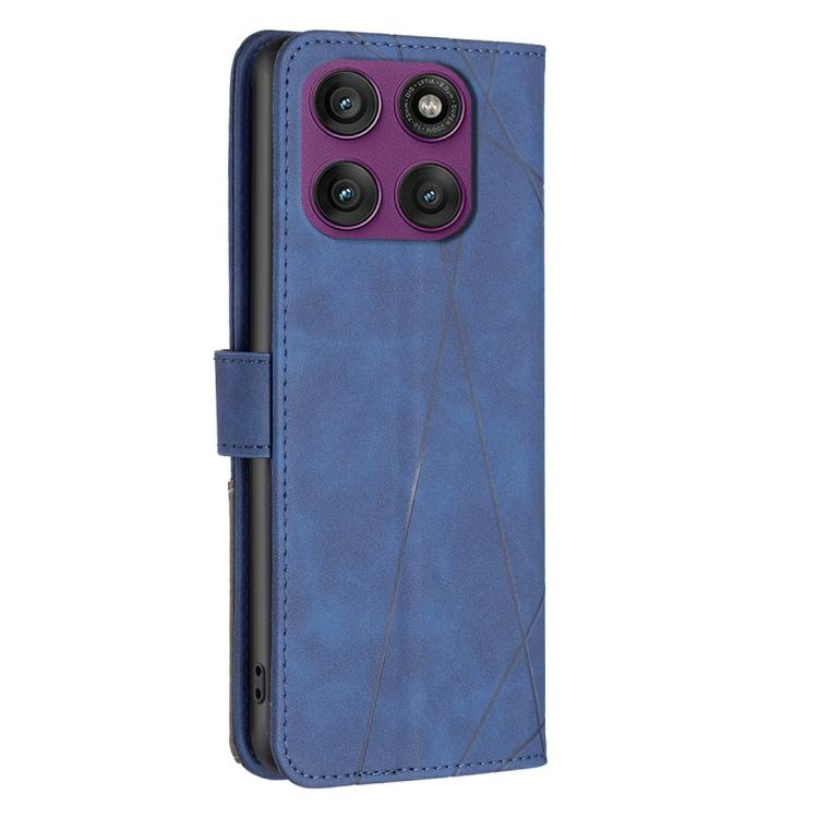 For Motorola Edge 60 Pro Magnetic Buckle Rhombus Texture Leather Phone Case