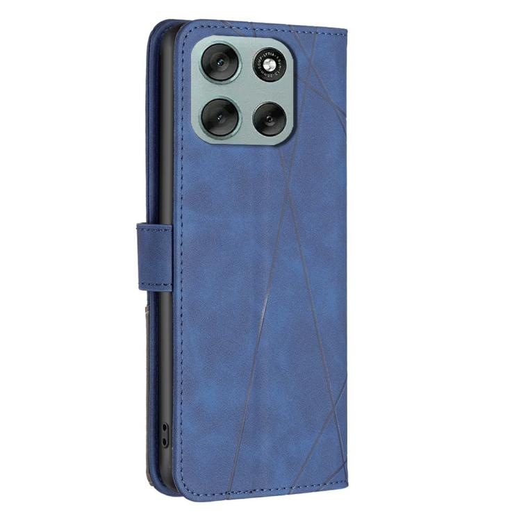 For Motorola Moto G56 5G Magnetic Buckle Rhombus Texture Leather Phone Case