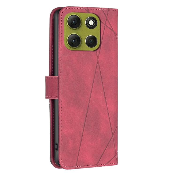For Motorola Moto G86 5G Magnetic Buckle Rhombus Texture Leather Phone Case
