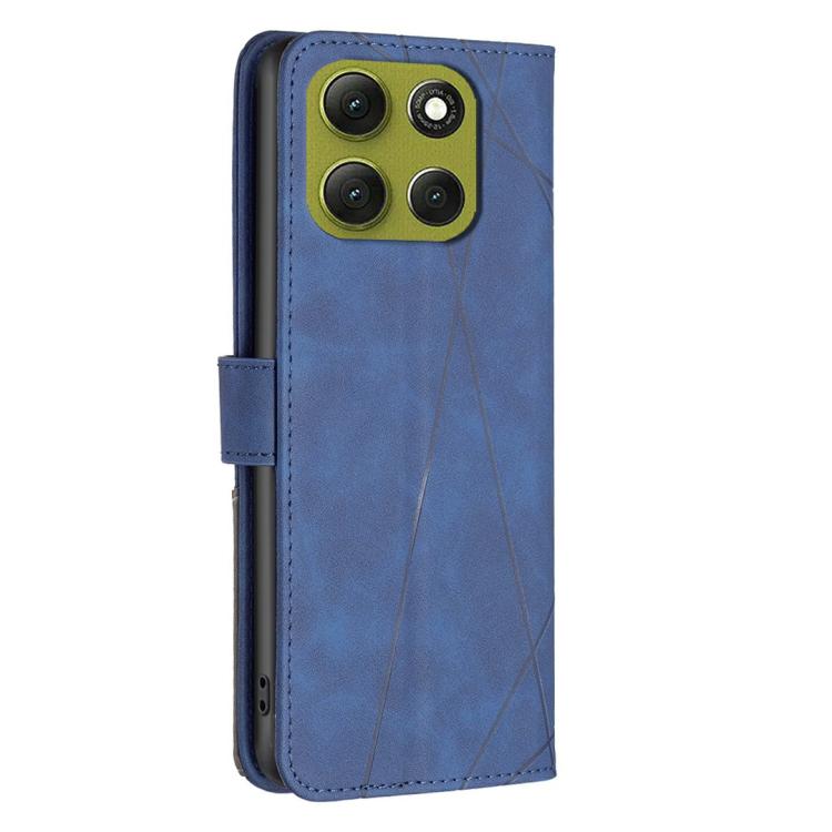 For Motorola Moto G86 5G Magnetic Buckle Rhombus Texture Leather Phone Case