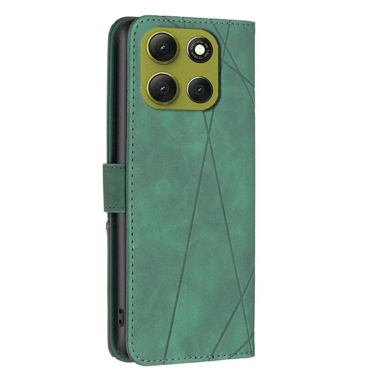 For Motorola Moto G86 5G Magnetic Buckle Rhombus Texture Leather Phone Case