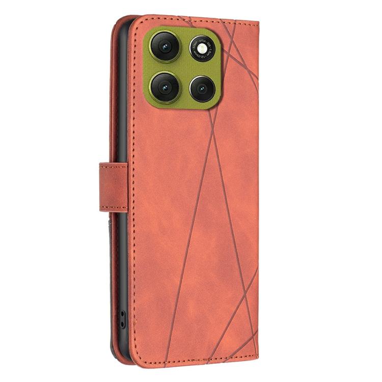 For Motorola Moto G86 5G Magnetic Buckle Rhombus Texture Leather Phone Case