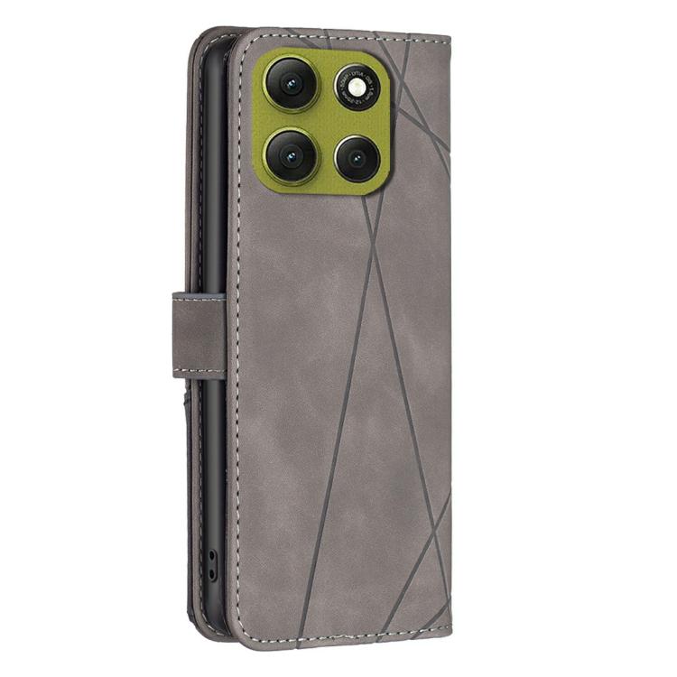 For Motorola Moto G86 5G Magnetic Buckle Rhombus Texture Leather Phone Case