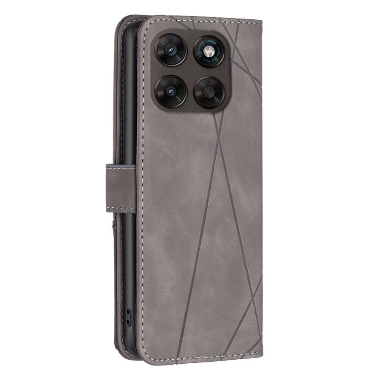 For Motorola Moto G67 5G / G77 5G Magnetic Buckle Rhombus Texture Leather Phone Case