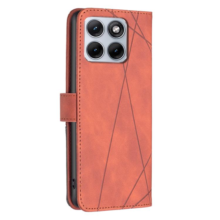For Motorola Edge 70 Fusion 5G Magnetic Buckle Rhombus Texture Leather Phone Case