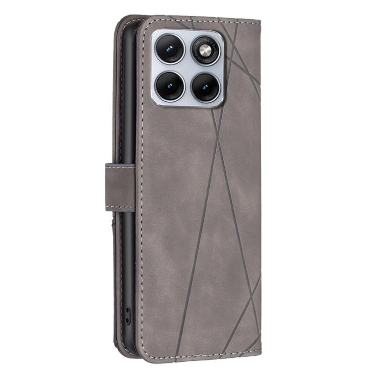 For Motorola Edge 70 Fusion 5G Magnetic Buckle Rhombus Texture Leather Phone Case