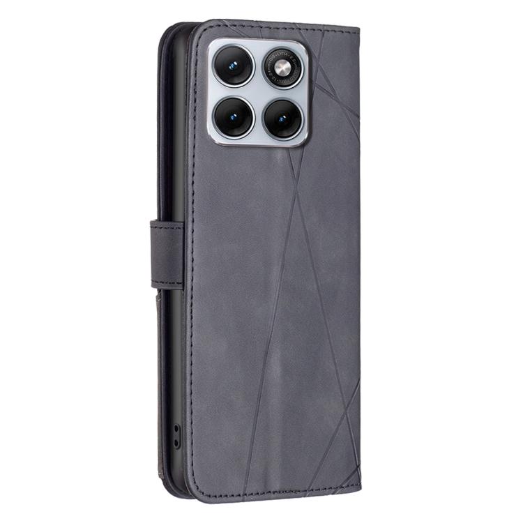 For Motorola Edge 70 Fusion 5G Magnetic Buckle Rhombus Texture Leather Phone Case