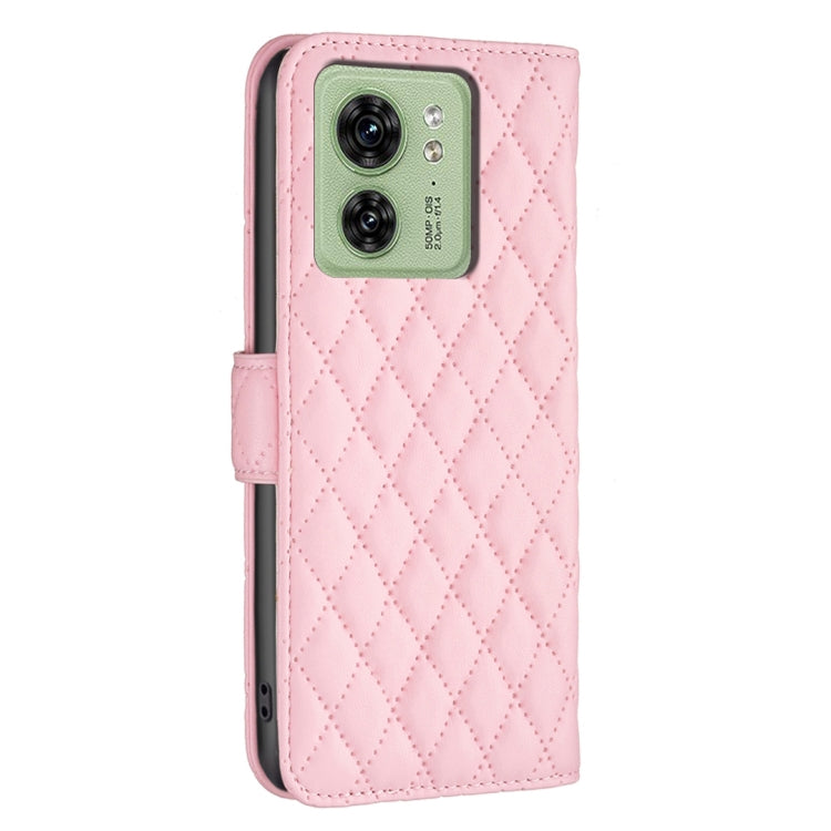 For Motorola Edge 40 Diamond Lattice Wallet Flip Leather Phone Case