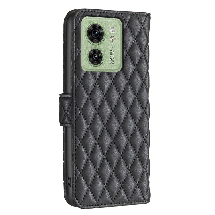 For Motorola Edge 40 Diamond Lattice Wallet Flip Leather Phone Case