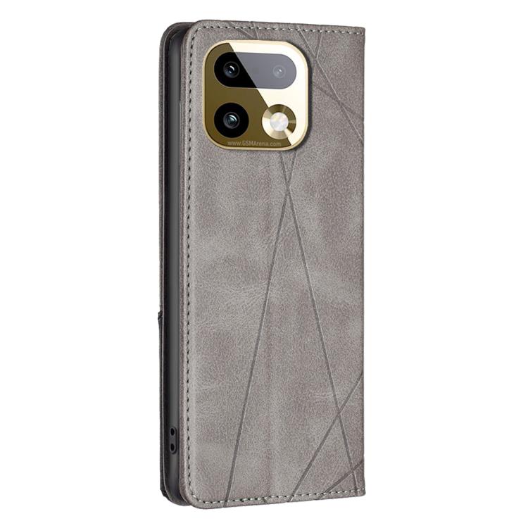 For Realme 16 Pro 5G Rhombus Texture Leather Phone Case
