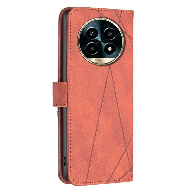 For Realme 13 Pro 5G / 13 Pro+ 5G Magnetic Buckle Rhombus Texture Leather Phone Case