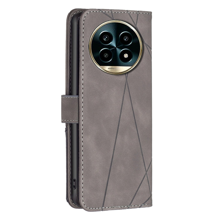 For Realme 13 Pro 5G / 13 Pro+ 5G Magnetic Buckle Rhombus Texture Leather Phone Case