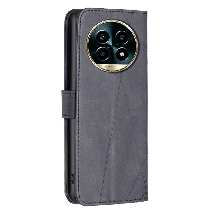 For Realme 13 Pro 5G / 13 Pro+ 5G Magnetic Buckle Rhombus Texture Leather Phone Case