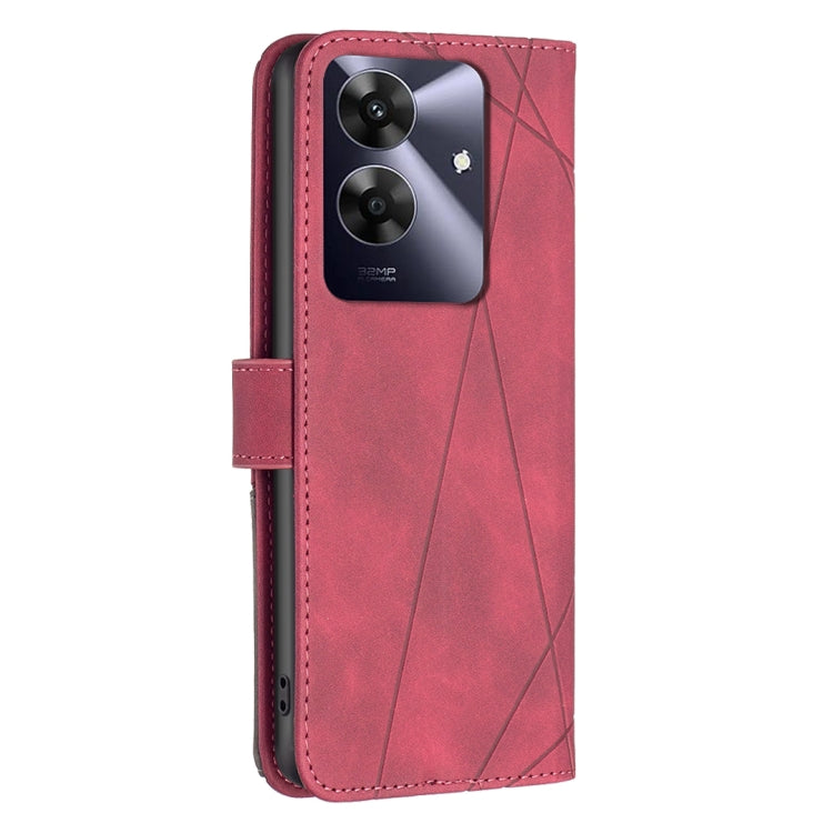 For Realme Note 60 / C61 Magnetic Buckle Rhombus Texture Leather Phone Case