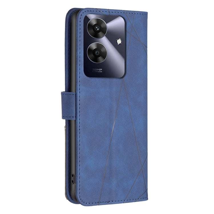 For Realme Note 60 / C61 Magnetic Buckle Rhombus Texture Leather Phone Case