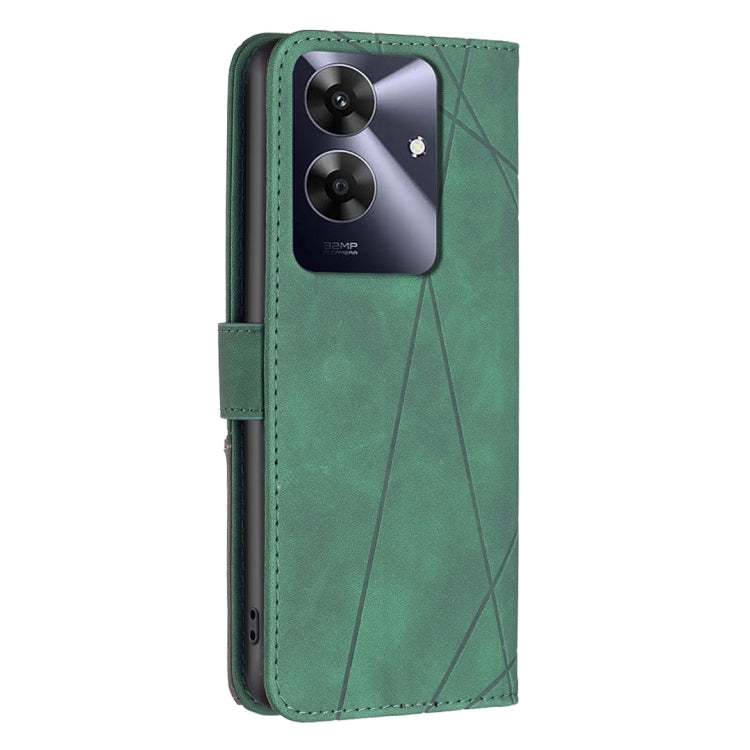 For Realme Note 60 / C61 Magnetic Buckle Rhombus Texture Leather Phone Case