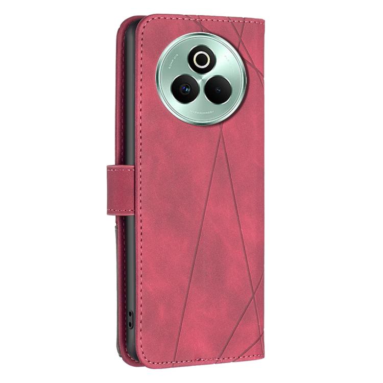 For Realme P3 Pro Magnetic Buckle Rhombus Texture Leather Phone Case