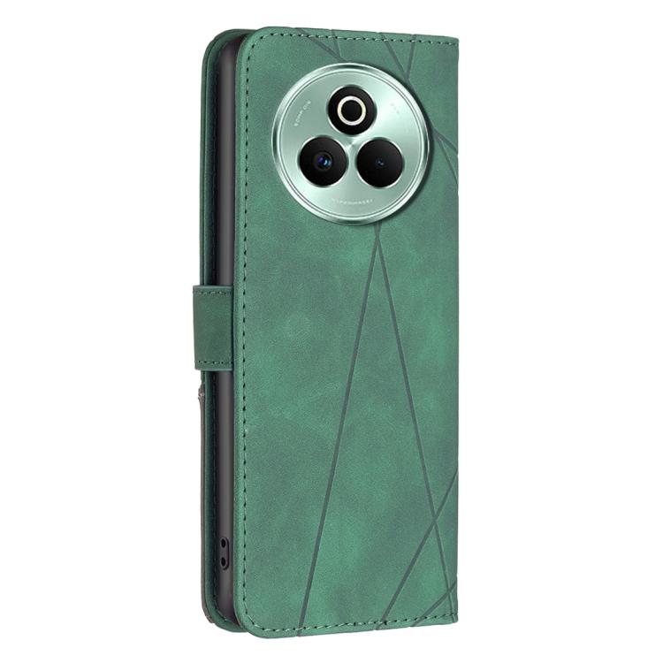 For Realme P3 Pro Magnetic Buckle Rhombus Texture Leather Phone Case