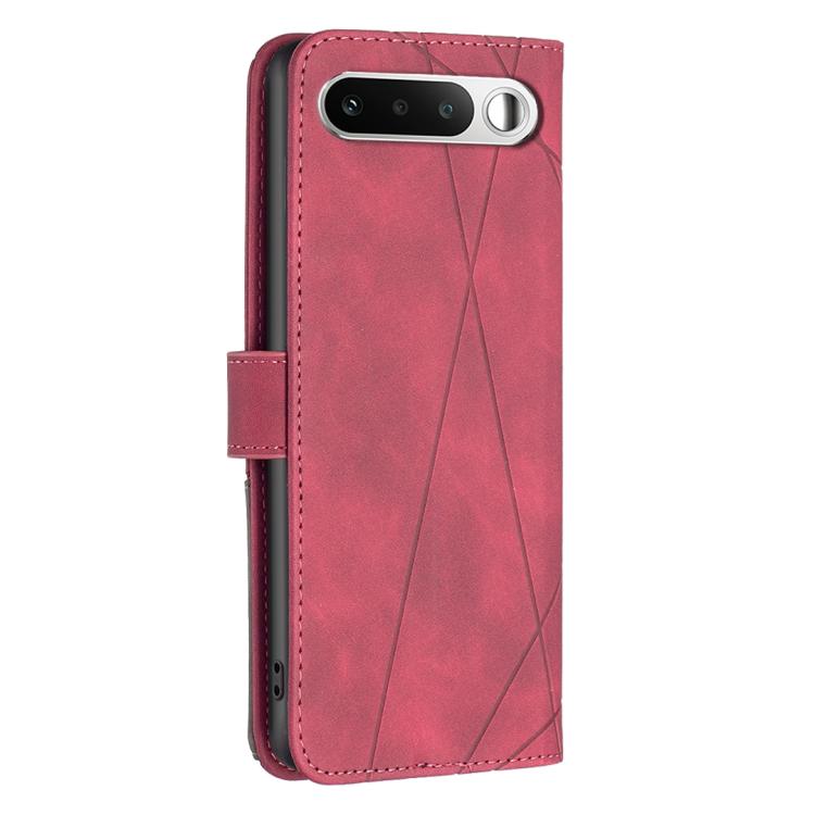 For Realme 16 5G Magnetic Buckle Rhombus Texture Leather Phone Case