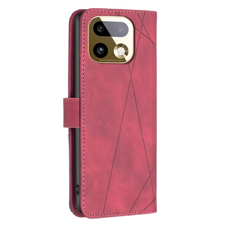 For Realme 16 Pro 5G Magnetic Buckle Rhombus Texture Leather Phone Case