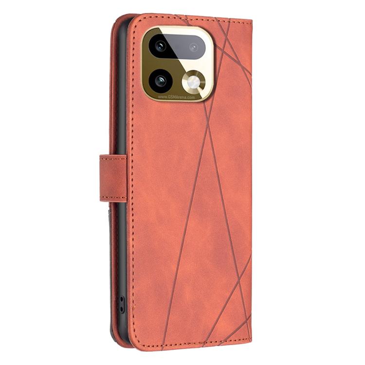 For Realme 16 Pro 5G Magnetic Buckle Rhombus Texture Leather Phone Case