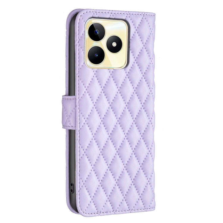 For Realme C53 Diamond Lattice Wallet Flip Leather Phone Case