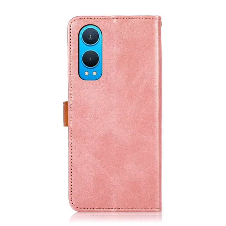 For OnePlus Nord CE4 Lite KHAZNEH Dual-color Cowhide Texture Flip Leather Phone Case