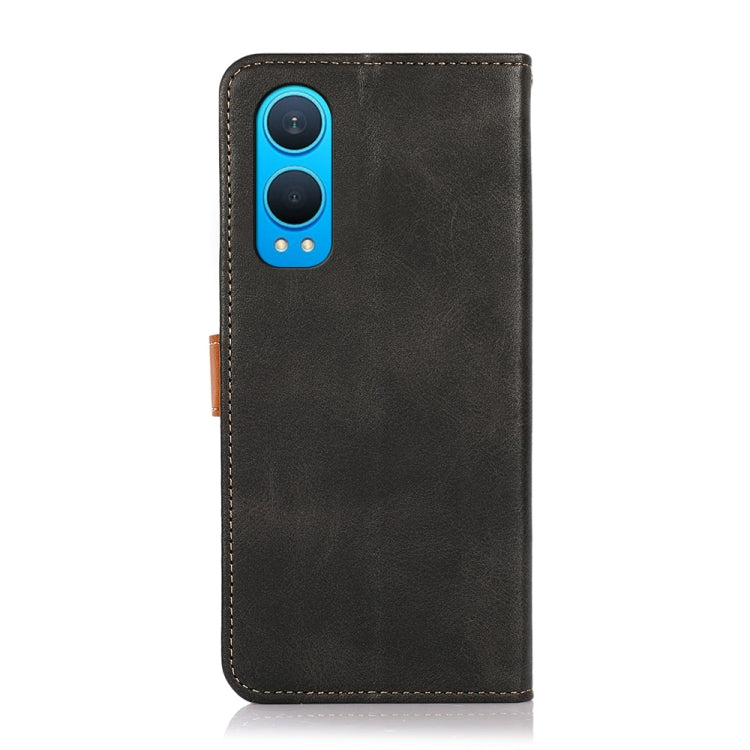 For OnePlus Nord CE4 Lite KHAZNEH Dual-color Cowhide Texture Flip Leather Phone Case