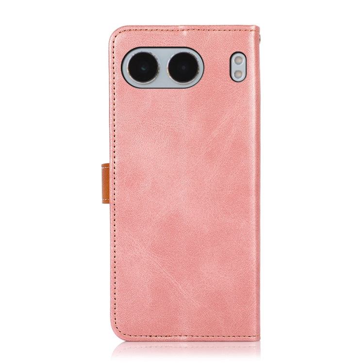 For OnePlus Nord 4 KHAZNEH Dual-color Cowhide Texture Flip Leather Phone Case
