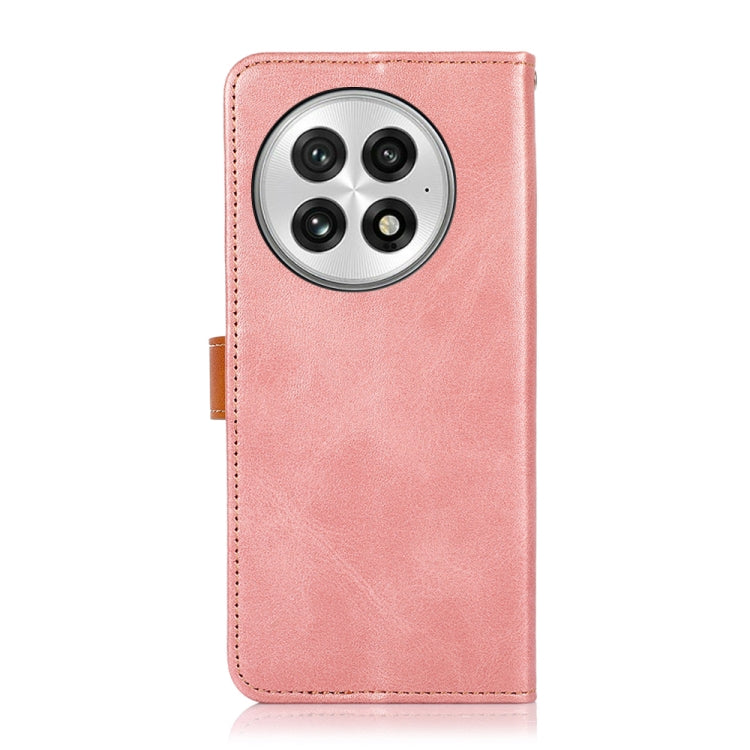 For OnePlus 13 KHAZNEH Dual-color Cowhide Texture Flip Leather Phone Case