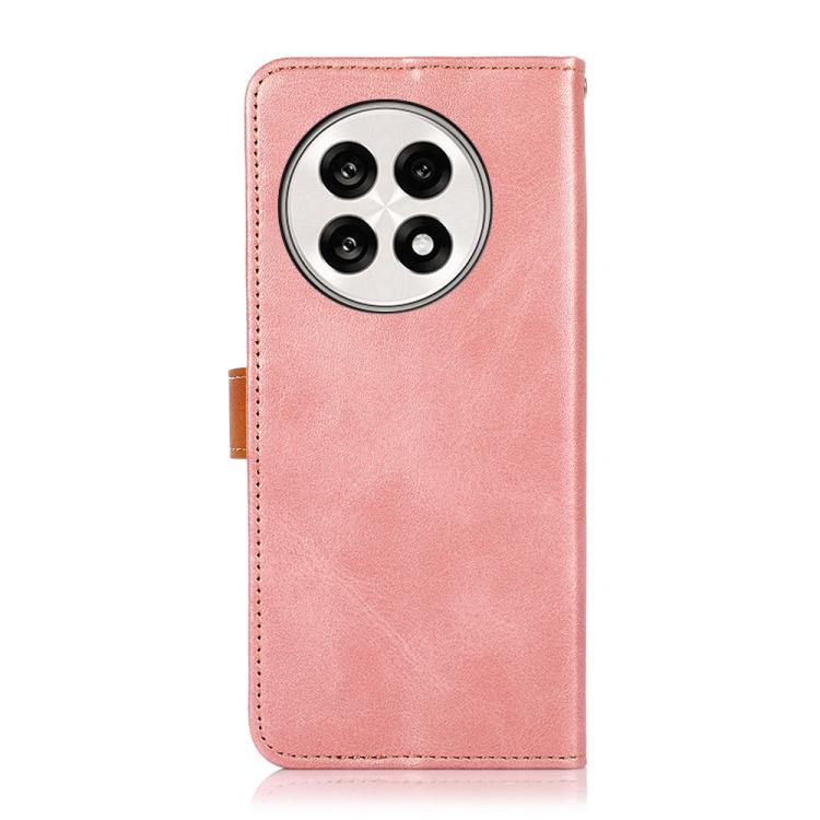 For OnePlus 13R Global KHAZNEH Dual-color Cowhide Texture Flip Leather Phone Case