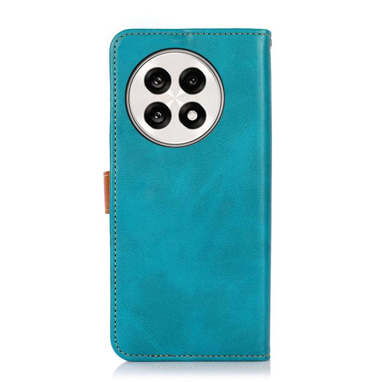 For OnePlus 13R Global KHAZNEH Dual-color Cowhide Texture Flip Leather Phone Case