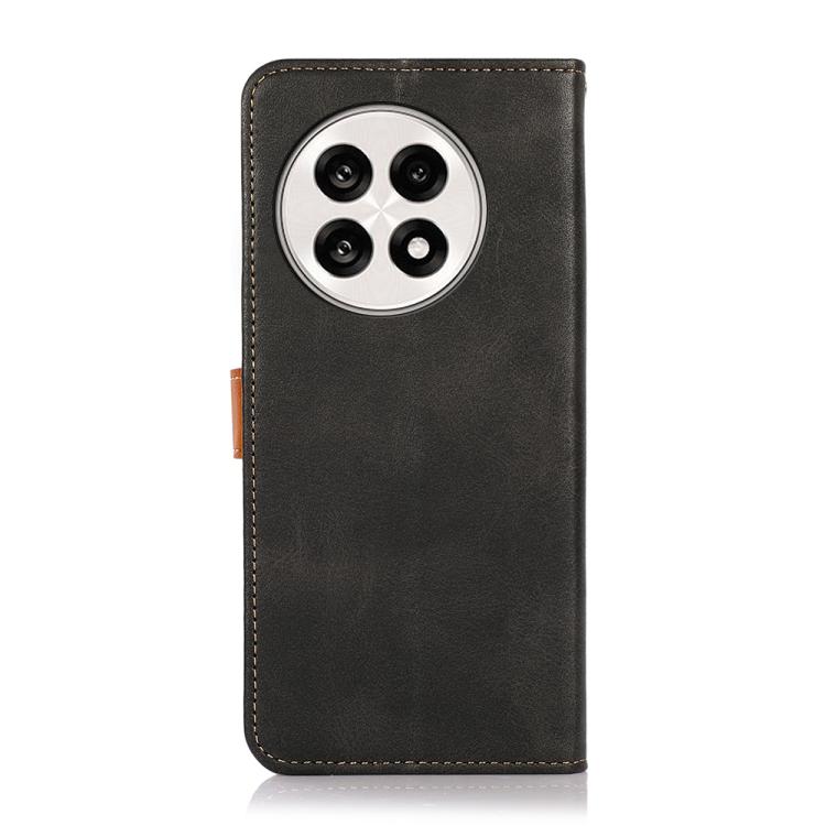 For OnePlus 13R Global KHAZNEH Dual-color Cowhide Texture Flip Leather Phone Case