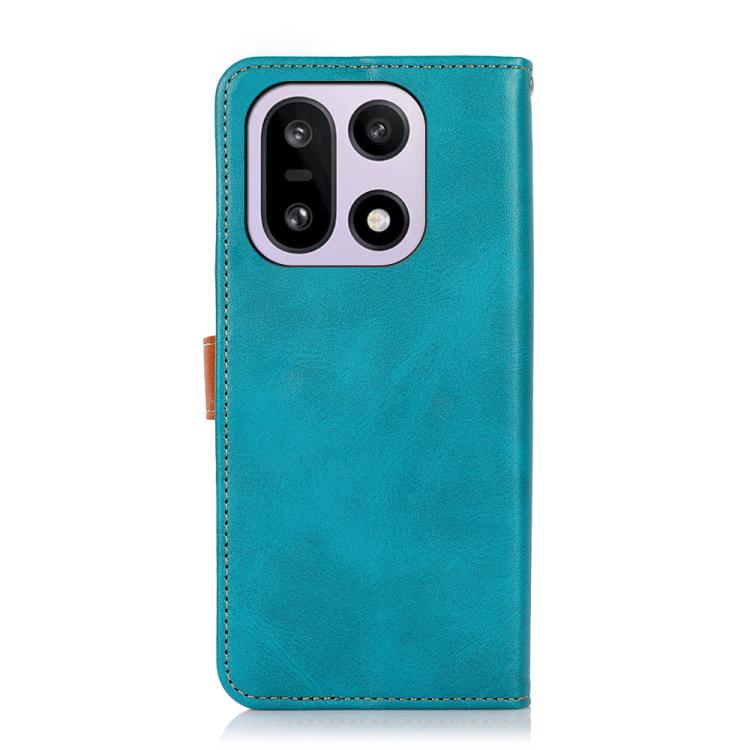 For OnePlus 15 KHAZNEH Dual-color Cowhide Texture Flip Leather Phone Case