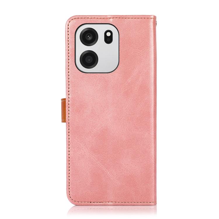 For OnePlus Turbo 6V / Turbo 6 KHAZNEH Dual-color Cowhide Texture Flip Leather Phone Case