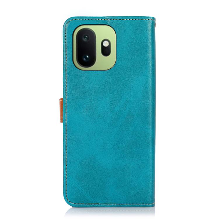 For OnePlus 15T KHAZNEH Dual-color Cowhide Texture Flip Leather Phone Case