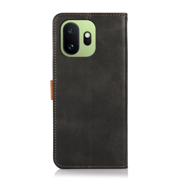 For OnePlus 15T KHAZNEH Dual-color Cowhide Texture Flip Leather Phone Case