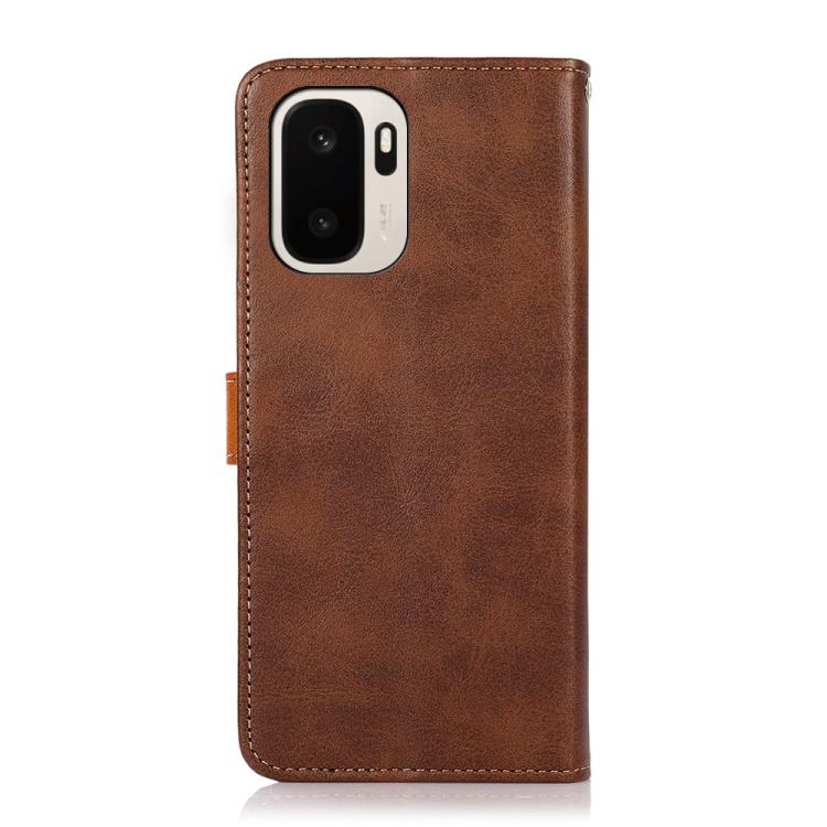 For OnePlus Ace 6 Ultra KHAZNEH Dual-color Cowhide Texture Flip Leather Phone Case