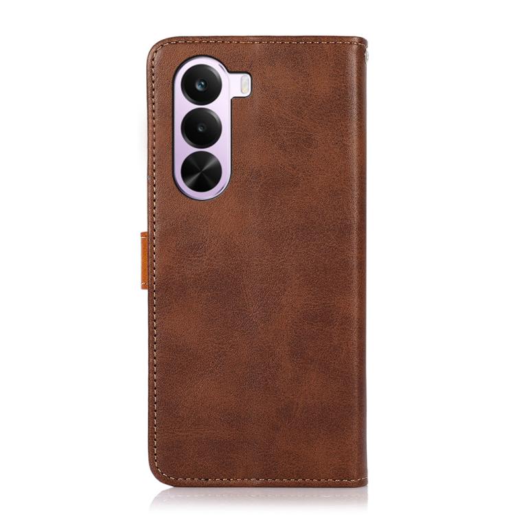 For OnePlus Nord CE6 Lite 5G Global KHAZNEH Dual-color Cowhide Texture Flip Leather Phone Case